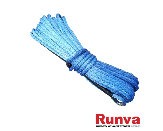 Runva Synthetic Winch Rope - 30M x 10MM (BLUE)