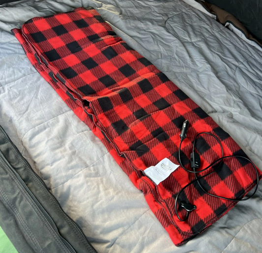 DS 12v Electric Blanket - Black And Red