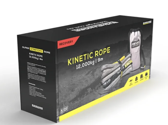 KINETIC SNATCH ROPE 12000KG 12T RATING, 9M LENGTH, IN BAG